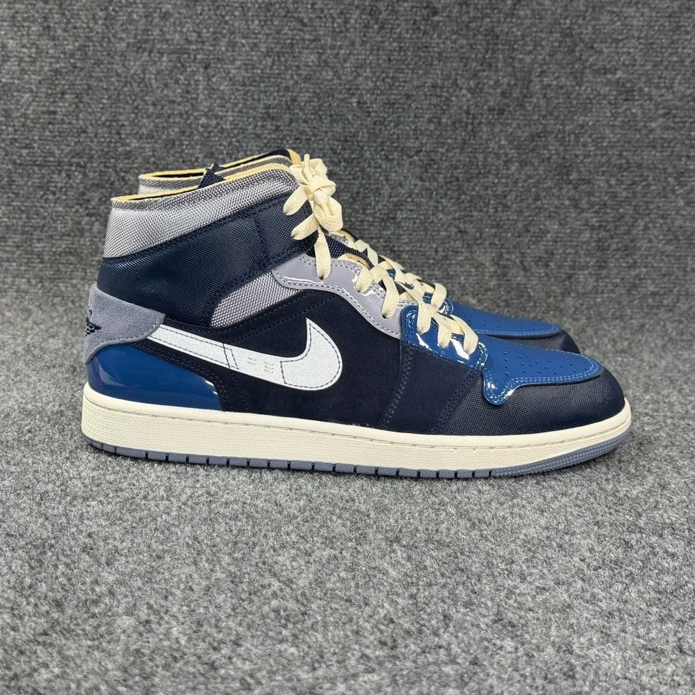 Jordan 1 Mid‎ SE Craft Shoes Men's 11.5 Obsidian French Blue Ashen Slate White